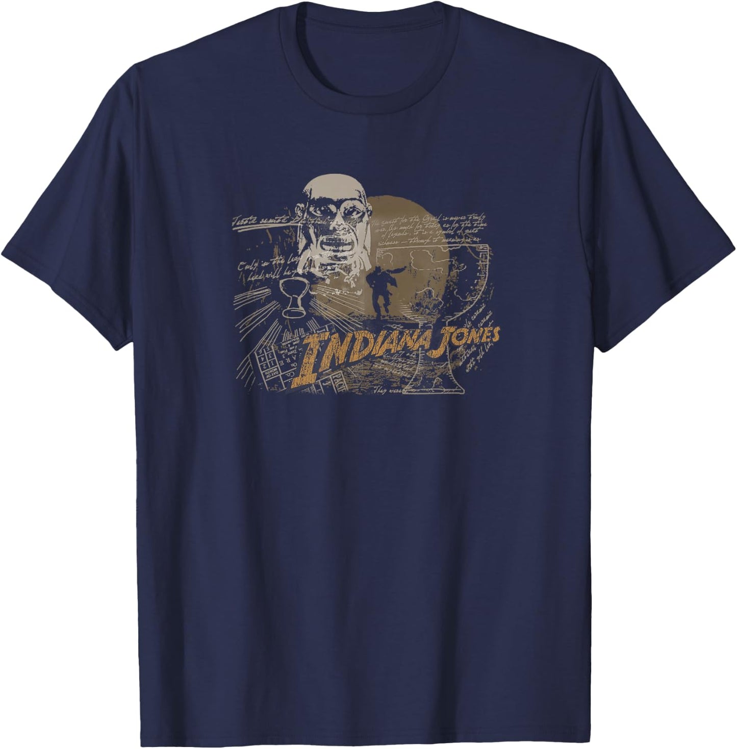 Indiana Jones Raiders of The Lost Ark Vintage Distressed T-Shirt - T-Shirt | Navy