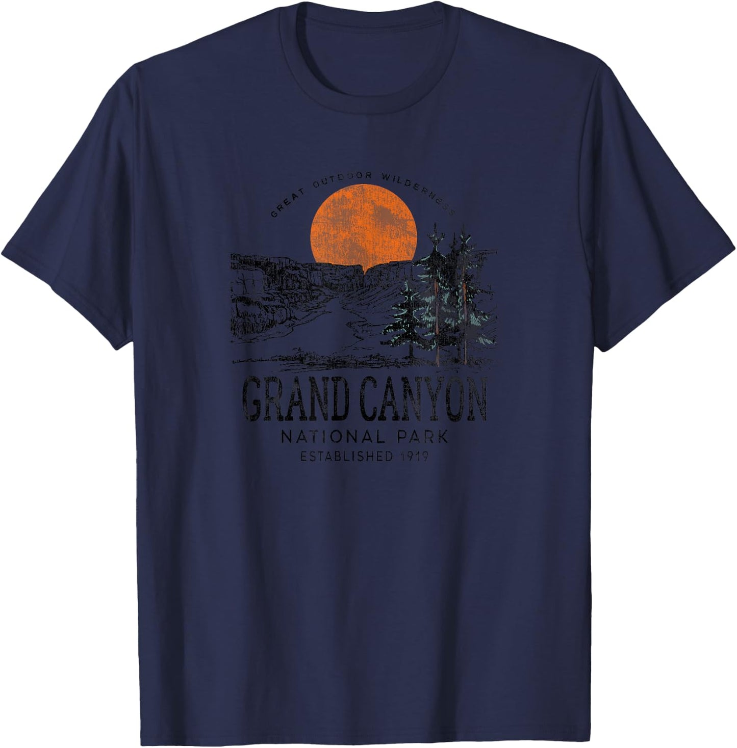 Grand Canyon National Park Great Outdoor Graphic T-Shirt - T-Shirt | Navy