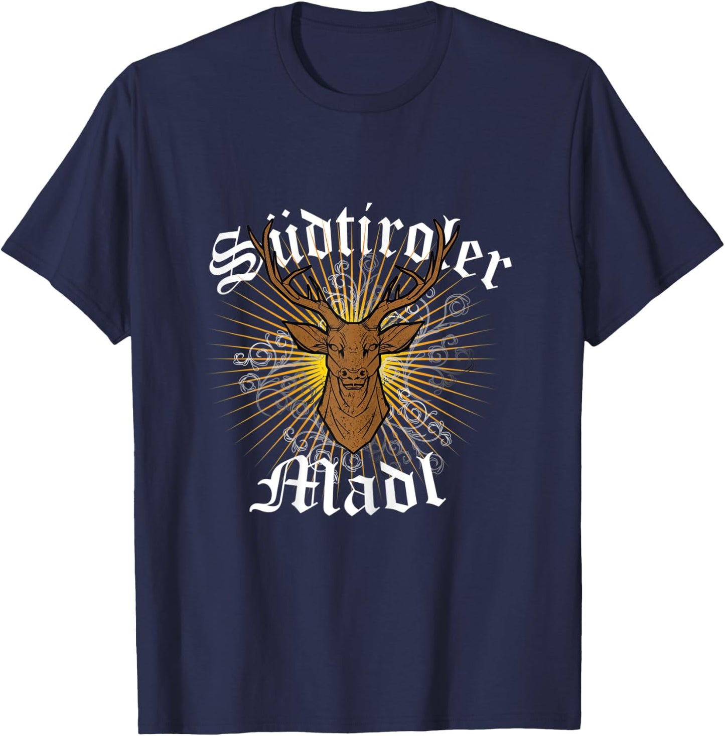 South Tyrol Women's with Stag Head South Tyrolean T-Shirt - T-Shirt | Navy
