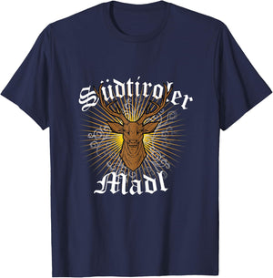 South Tyrol Women's with Stag Head South Tyrolean T-Shirt - T-Shirt | Navy