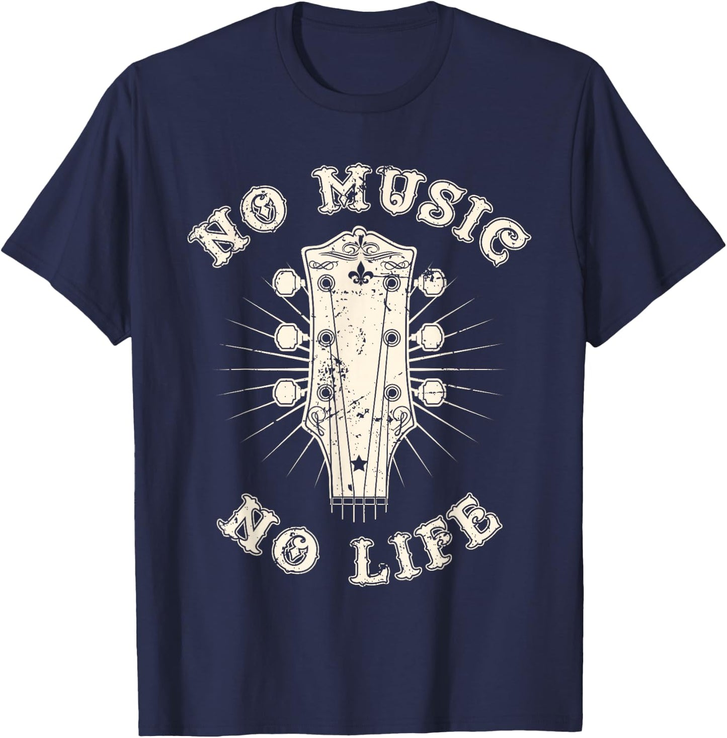 No Music No Life Rhythm Creative Passion T-Shirt - T-Shirt | Navy