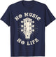 No Music No Life Rhythm Creative Passion T-Shirt - T-Shirt | Navy