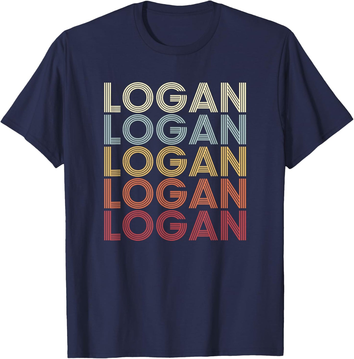Logan Utah Logan UT Retro Vintage Text T-Shirt - T-Shirt | Navy
