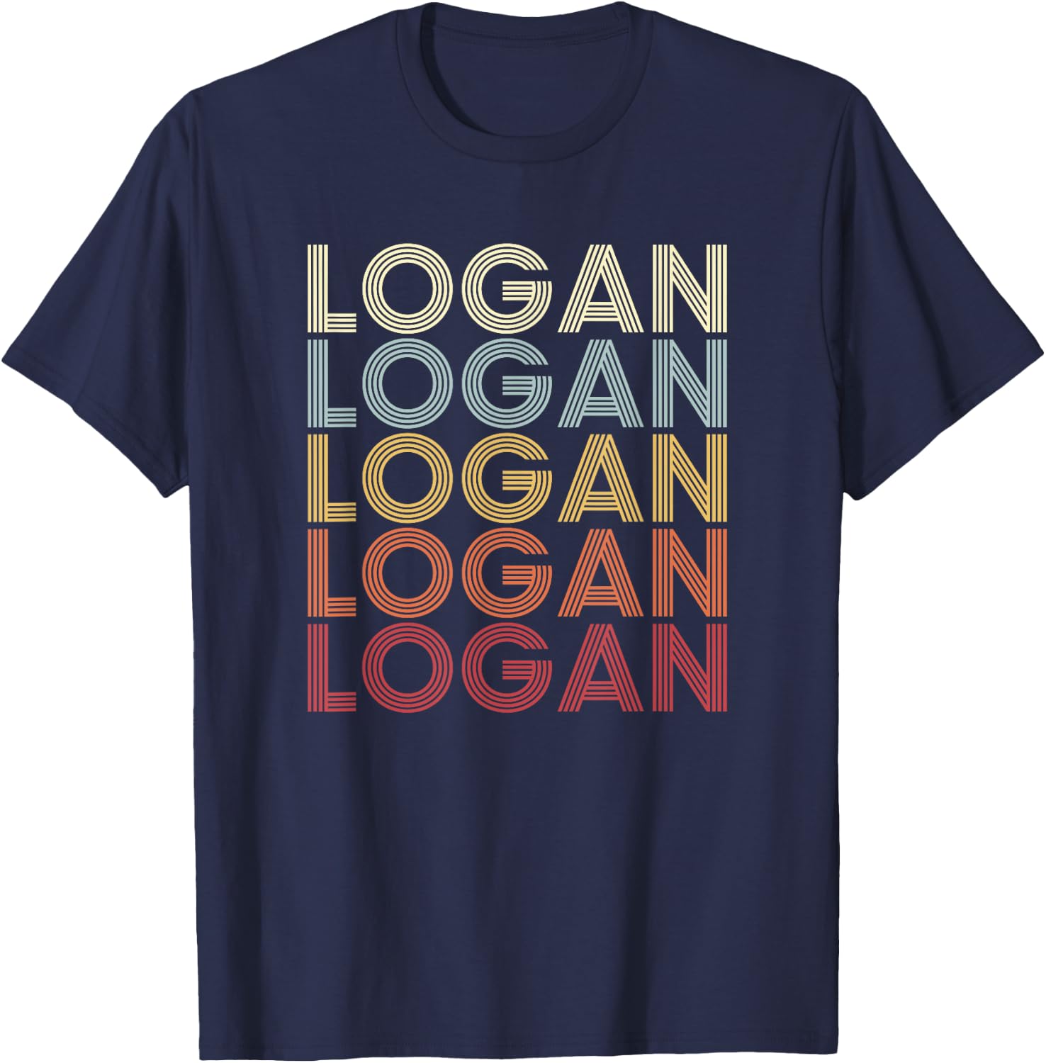Logan Utah Logan UT Retro Vintage Text T-Shirt - T-Shirt | Navy