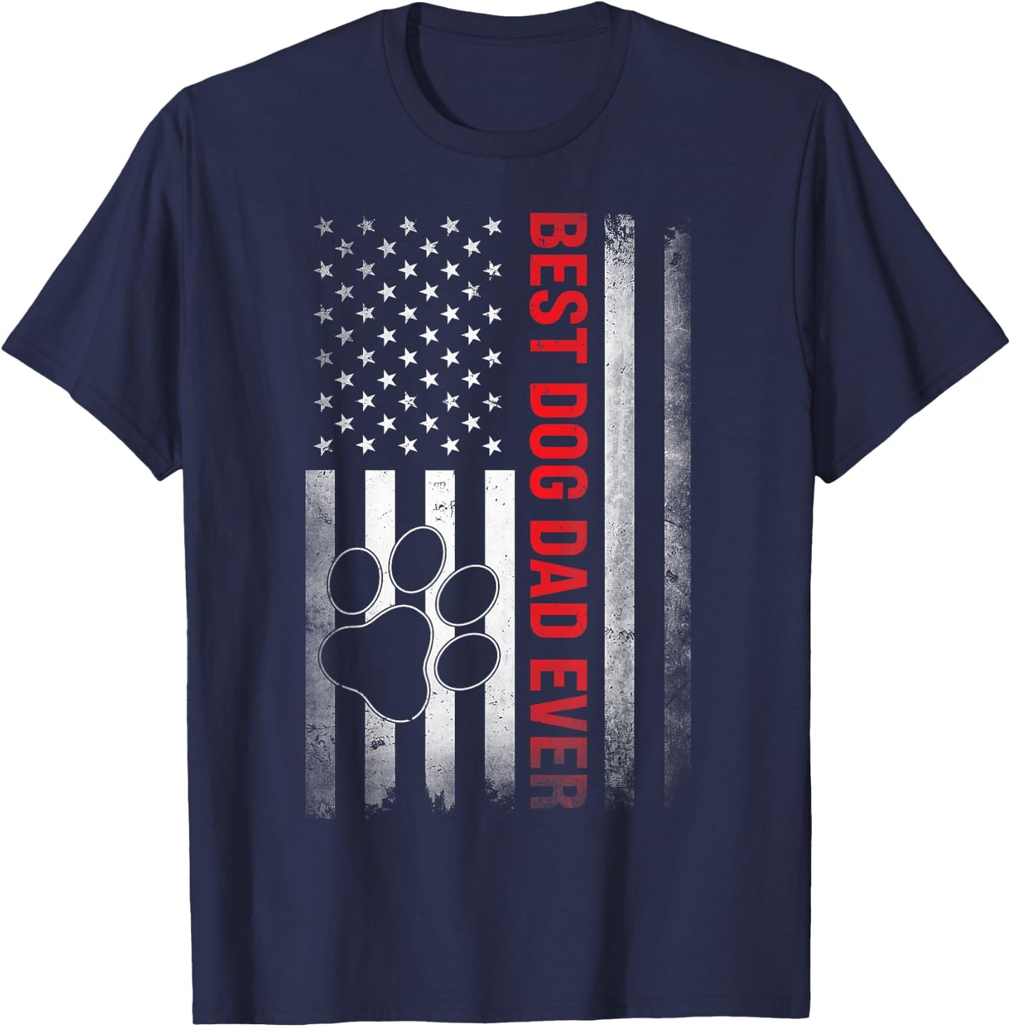 Funny Dad Fathers Day Dog Dad T-Shirt - T-Shirt | Navy