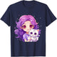 Anime and Cats Lover for Teen Manga kawaii Graphic Otaku T-Shirt - T-Shirt | Navy