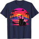 Vintage Retrowave Synthwave 80s Vaporwave Panda T-Shirt - T-Shirt | Navy