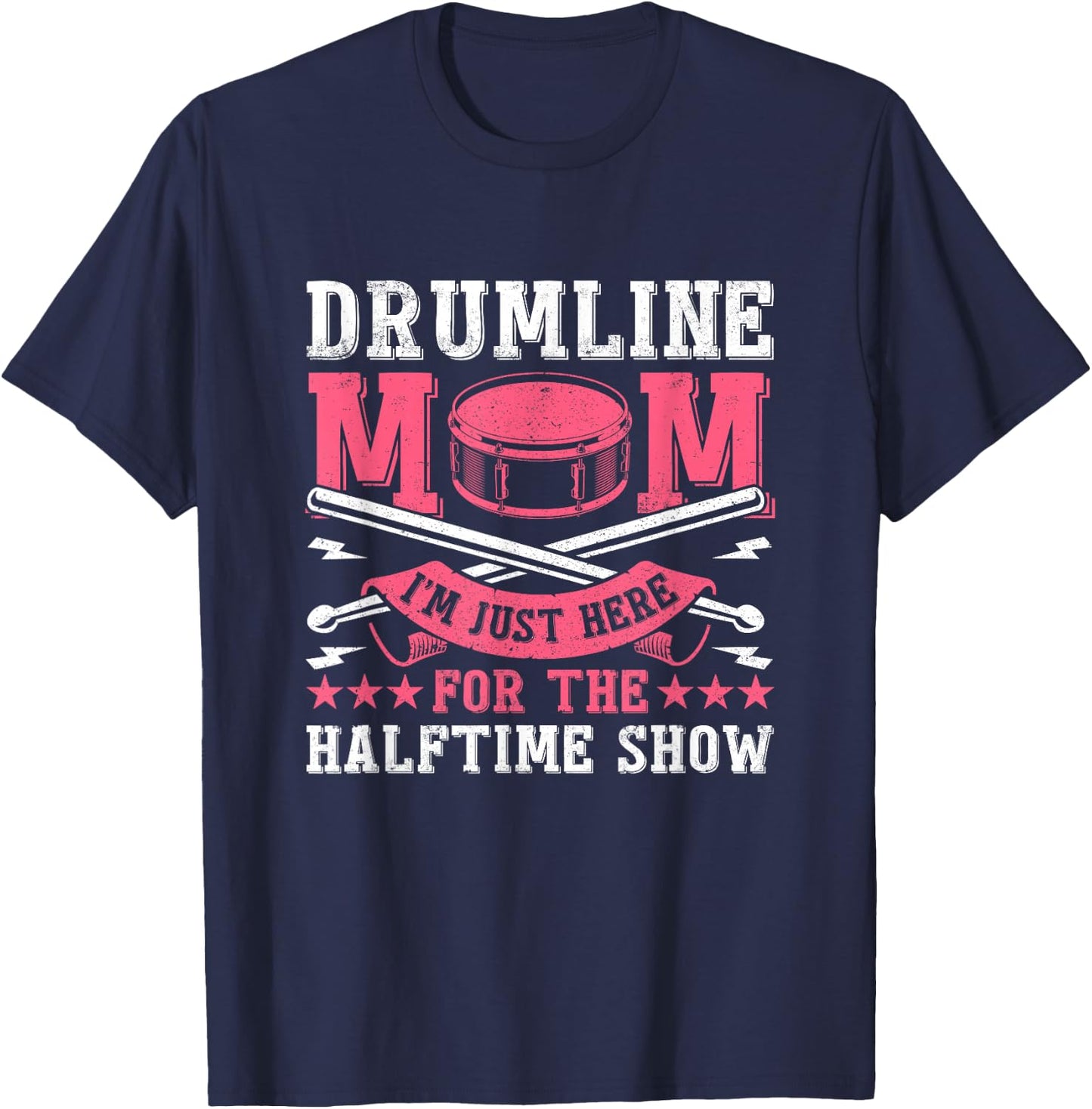 Drumline Mom - Snare Drum Drummer Marching Band Drumming T-Shirt - T-Shirt | Navy
