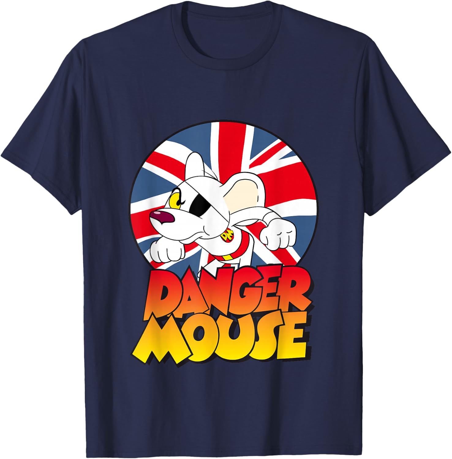 Danger Mouse Union Jack Circle T-Shirt - T-Shirt | Navy