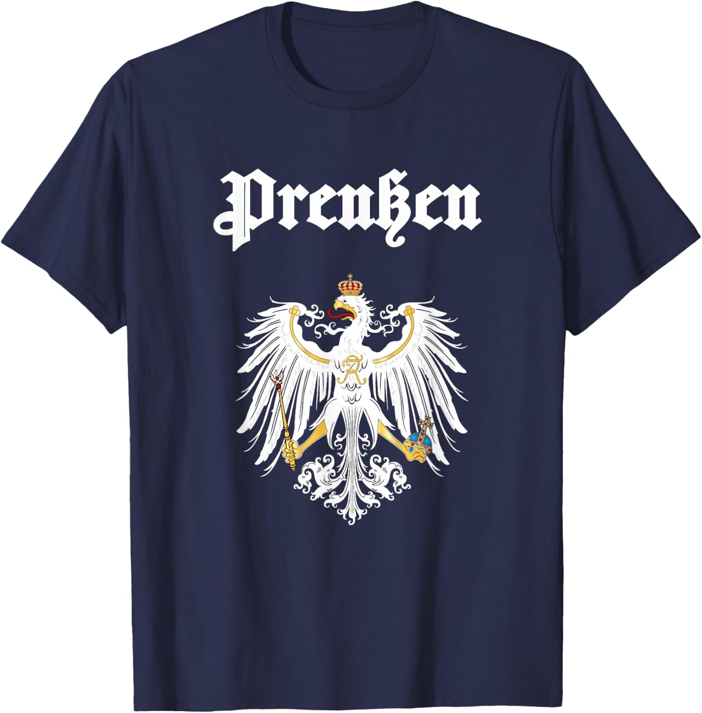 Kingdom of Prussia Eagle - East Prussia Coat of Arms T-Shirt - T-Shirt | Navy