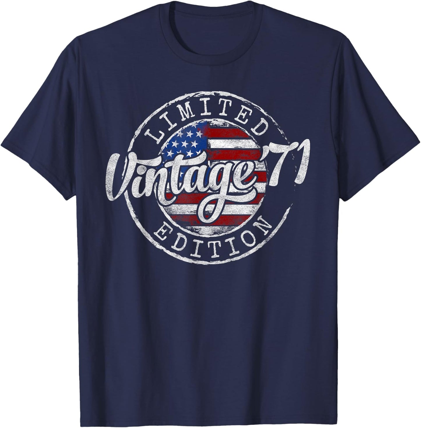 Vintage 1971 54th Birthday Gifts Women 54 Year Old T-Shirt - T-Shirt | Navy