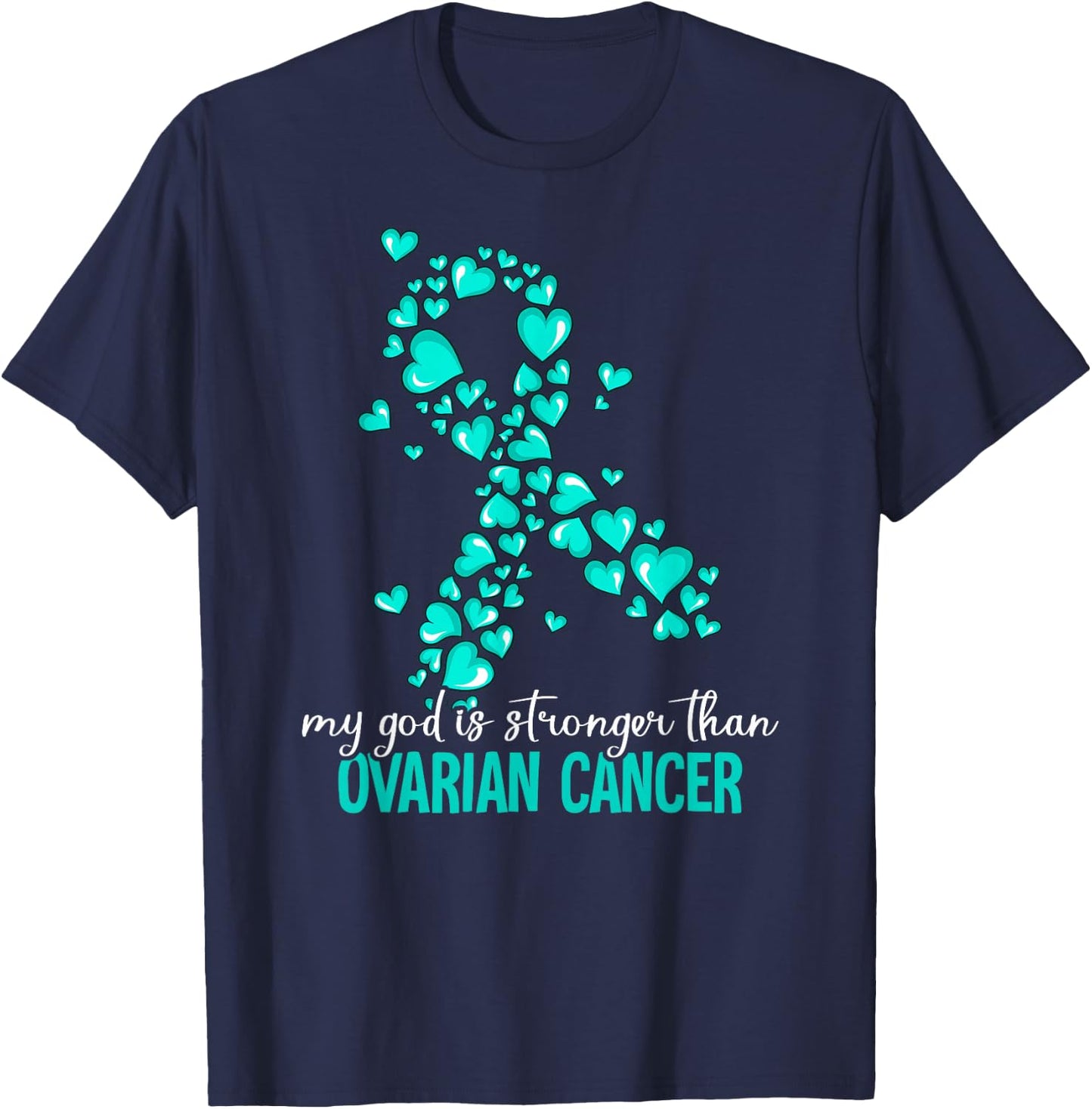 Ovarian Cancer Awareness T-Shirt - T-Shirt | Navy