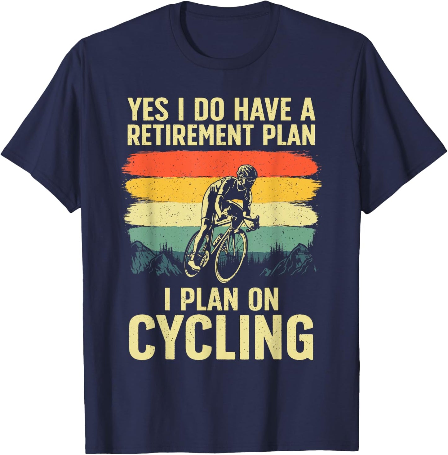 Funny Cycling Art Women Bicyclist Bike Racing Biker T-Shirt - T-Shirt | Navy