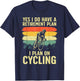 Funny Cycling Art Women Bicyclist Bike Racing Biker T-Shirt - T-Shirt | Navy