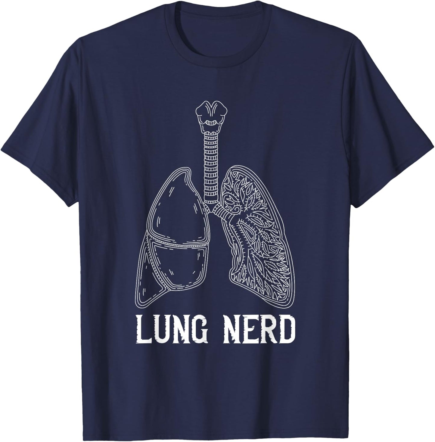 Respiratory Therapist Lung Nerd RT Respiratory Therapy T-Shirt - T-Shirt | Navy