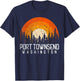 Port Townsend Washington WA Shirt Retro 70s 80s Vintage Gift T-Shirt - T-Shirt | Navy