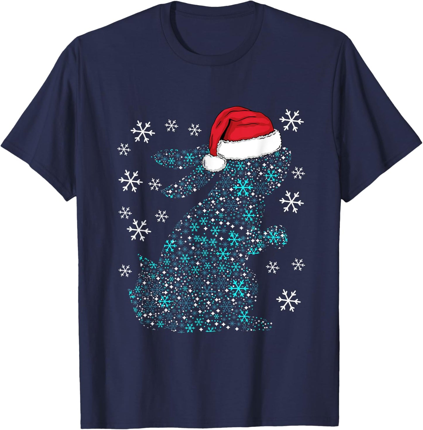 Funny Rabbit Christmas Costume Bunny Santa XMAS Humor T-Shirt - T-Shirt | Navy