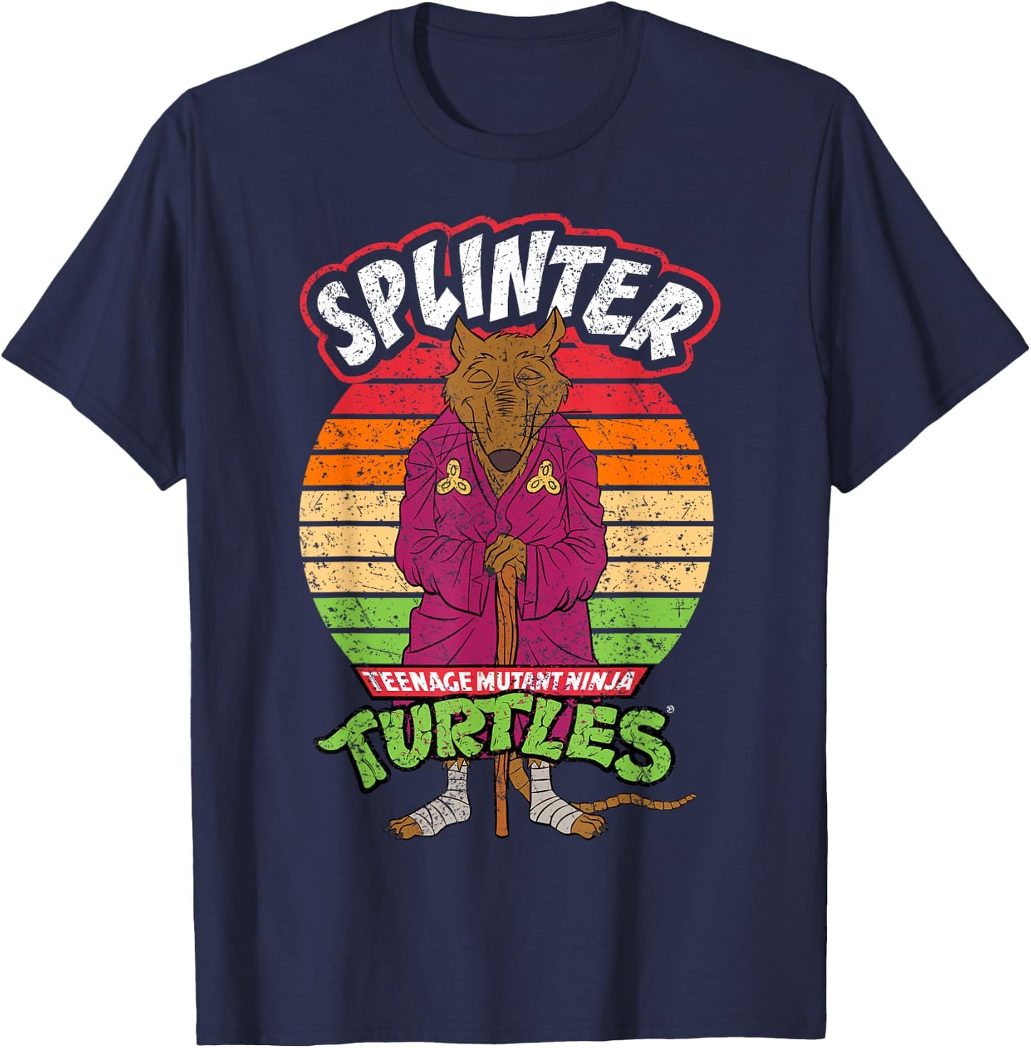 Mademark x Teenage Mutant Ninja Turtles - Teenage Mutant Ninja Turtles Splinter Ready For Action T-Shirt - T-Shirt | Navy
