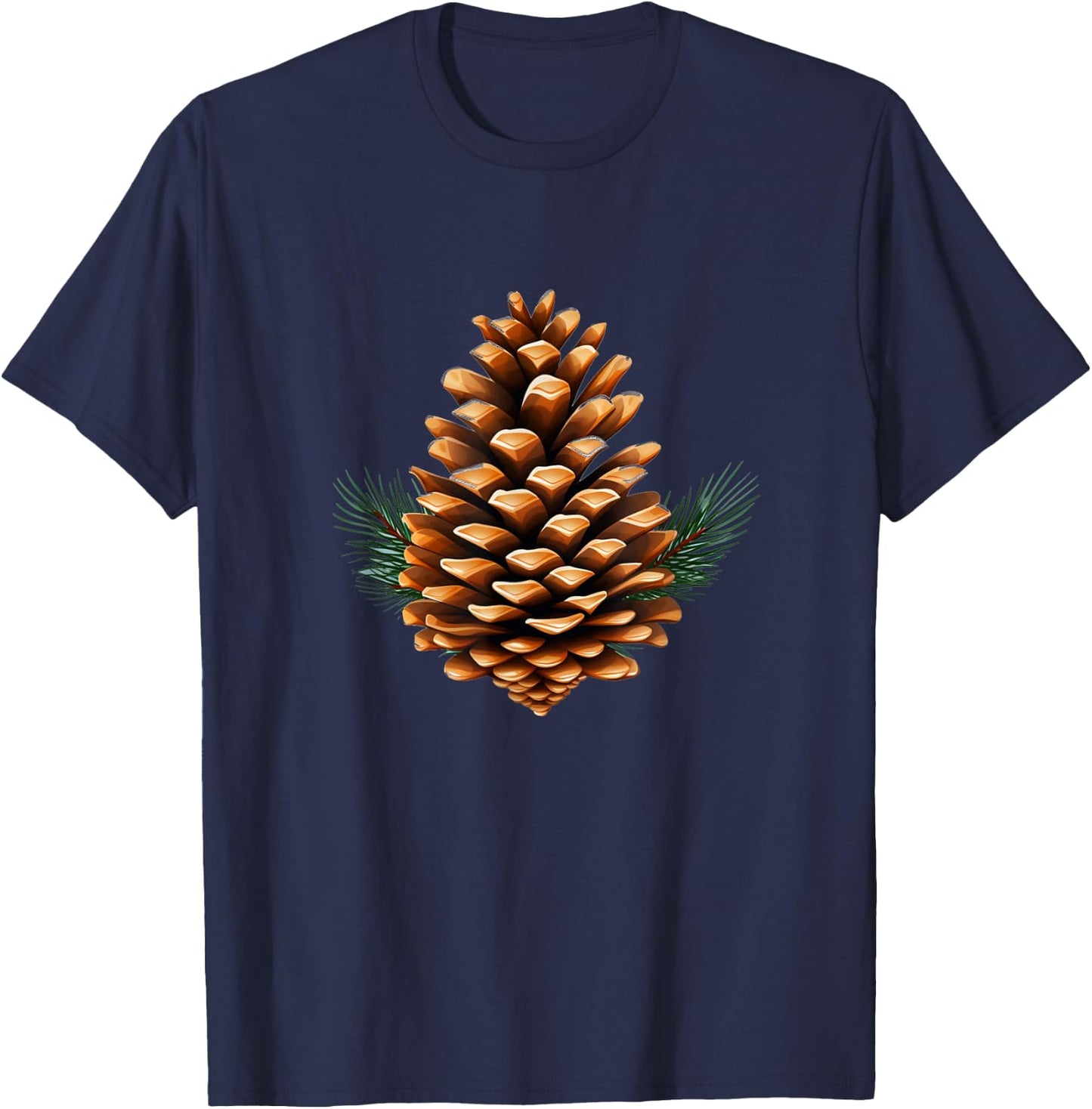Autumn Season Lovers with cool Pine Cones T-Shirt - T-Shirt | Navy