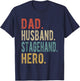 Dad Husband Stagehand Hero T-Shirt - T-Shirt | Navy