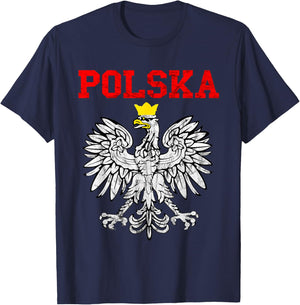 Polska Poland Eagle Pole Pride Polish Roots Poland T-Shirt - T-Shirt | Navy