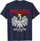 Polska Poland Eagle Pole Pride Polish Roots Poland T-Shirt - T-Shirt | Navy