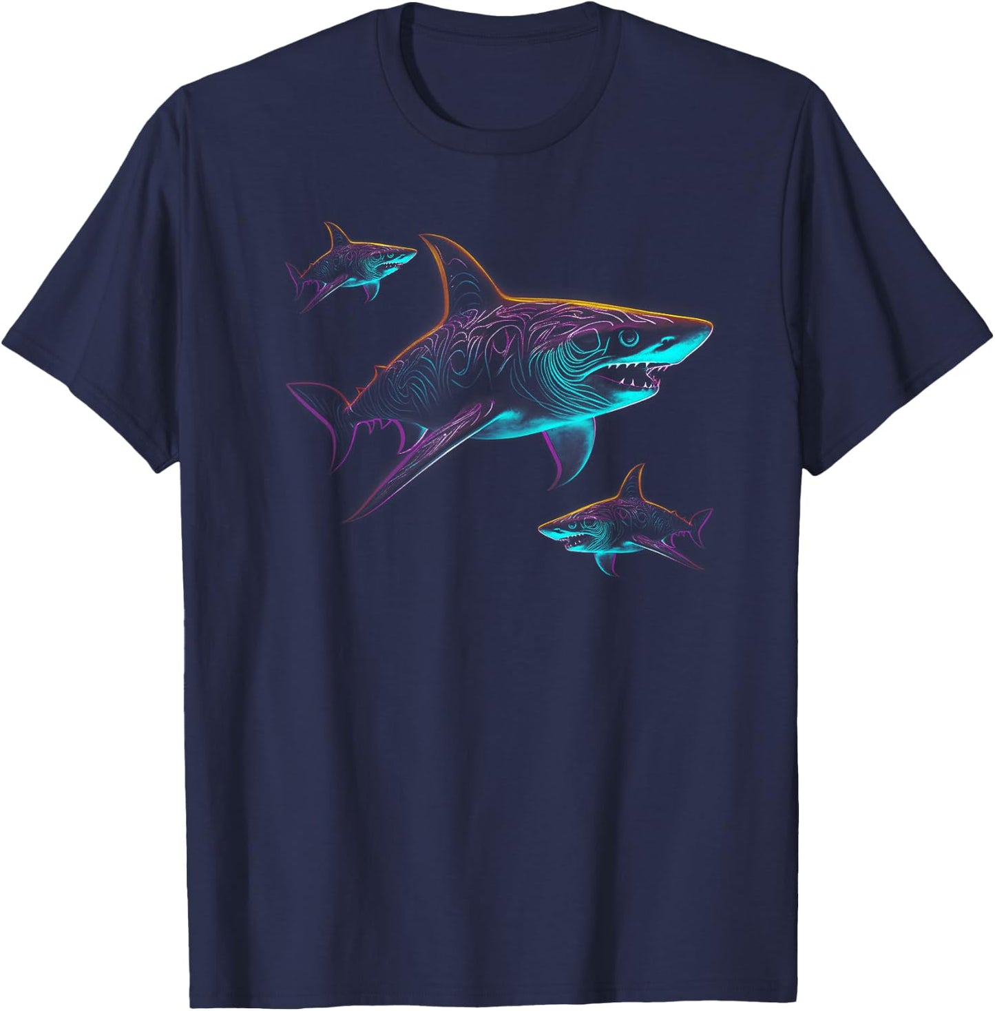 Great White Shark Ocean Fish shirt T-Shirt - T-Shirt | Navy