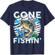 Fishing Gone Fishing Funny Bass Fish Fisherman Dad T-Shirt - T-Shirt | Navy