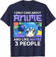I Only Care About Anime and Like Maybe 3 People Chibi Anime T-Shirt - T-Shirt | Navy