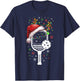 Pickleball Player Christmas Holiday Reindeer Xmas Women Men T-Shirt - T-Shirt | Navy