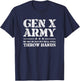 Funny Gen X Gifts & Apparel - Gen X - Gen Xer - Generation X - Throw Hands - Adults Black Cotton Polyester - Small - - Short Sleeve - Classic Fit - Machine Wash T-Shirt - T-Shirt | Navy