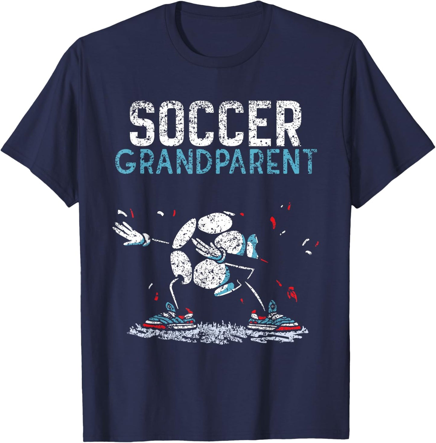 Soccer Grandparent Game Match Football Player T-Shirt - T-Shirt | Navy