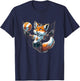 Volleyball Fox - Fox and Volleyball T-Shirt - T-Shirt | Navy