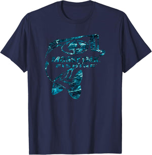 Mossy Oak Fishing Bass Open Water Classic Blue Logo T-Shirt - T-Shirt | Navy