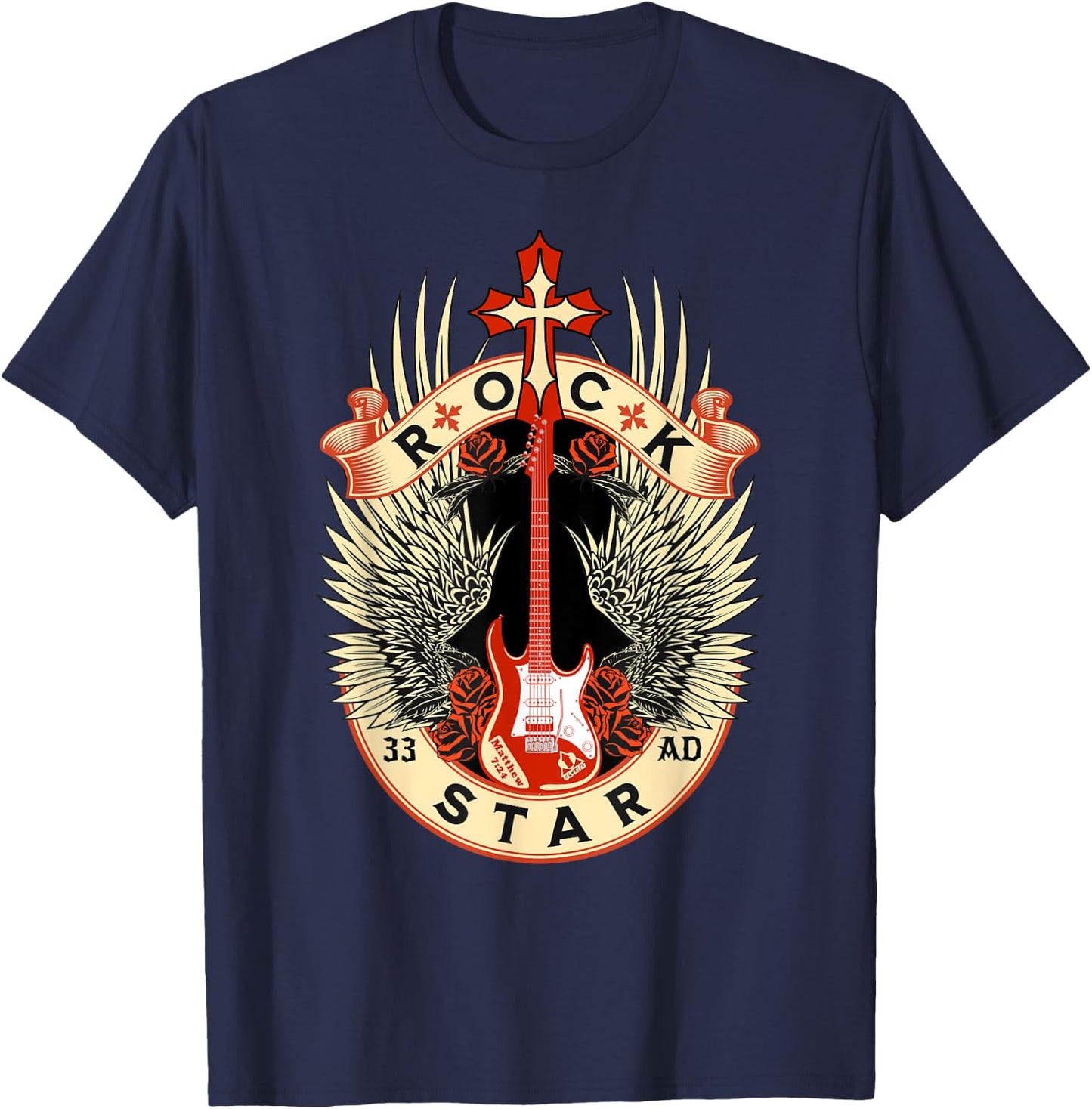 Jesus is My Rock, My Salvation, and My Star Since 33ad T-Shirt - T-Shirt | Navy