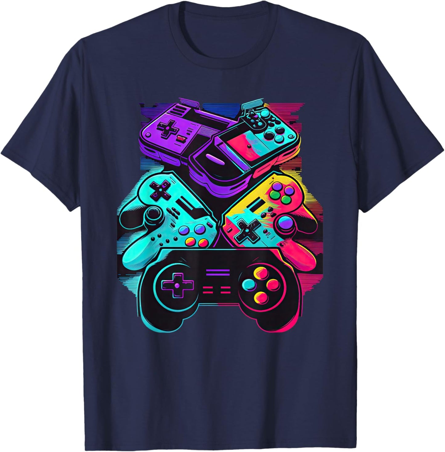 Control Gamer Video Game Controller T-Shirt - T-Shirt | Navy