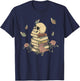 Funny Skull Roses And Butterfly Book Death By TBR Bookish T-Shirt - T-Shirt | Navy