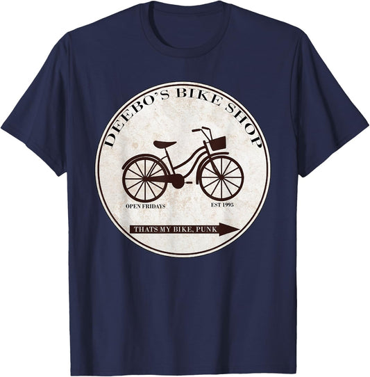 Deebo's Bike Shop Open Friday Funny T-Shirt - T-Shirt | Navy