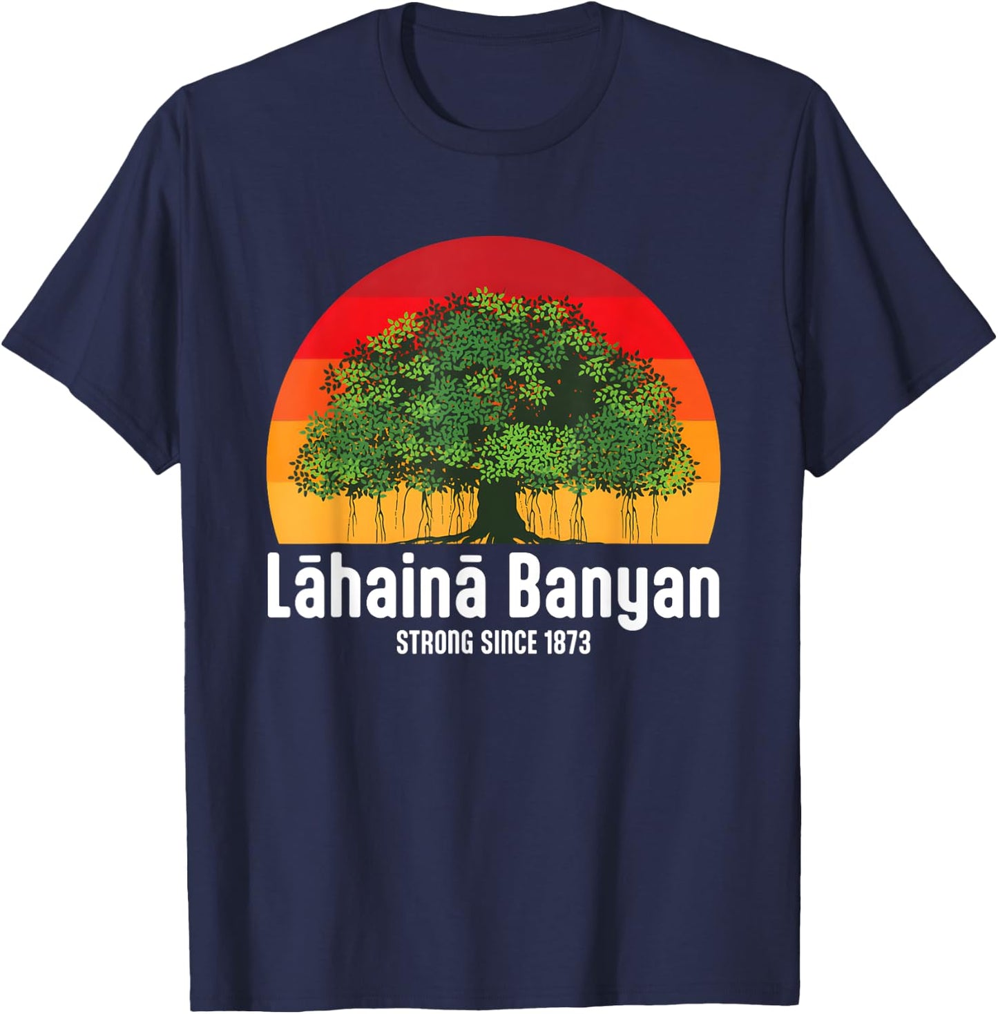 Banyan Tree Lahaina Maui Hawaii T-Shirt - T-Shirt | Navy