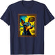 Manchester Terrier Painting Sunflower Flower Mom Women Flora T-Shirt - T-Shirt | Navy