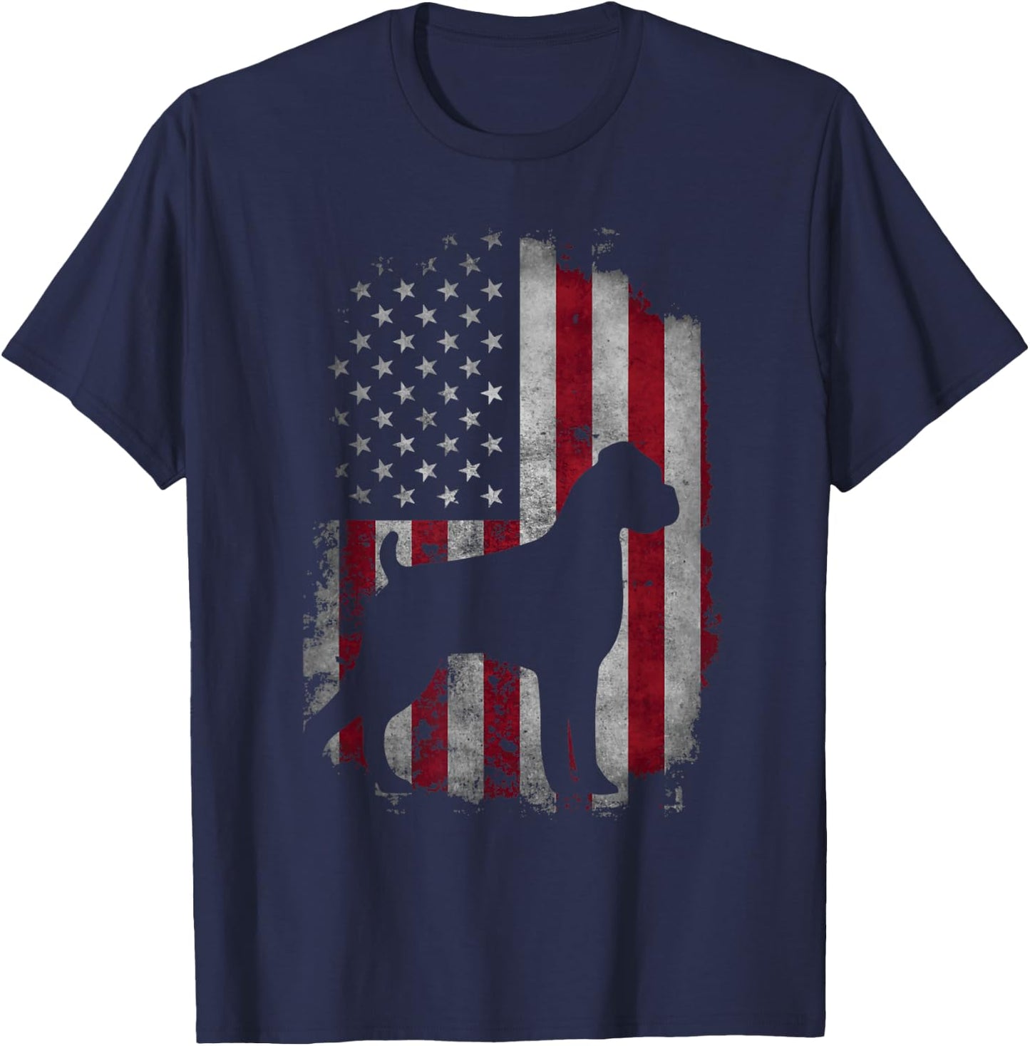 USA American Boxer Dog - Animal Dog Breeder Puppy Trainer Men Women Kids T-Shirt - T-Shirt | Navy