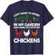 Funny Chicken Art Women Gardening Chicken Lover T-Shirt - T-Shirt | Navy