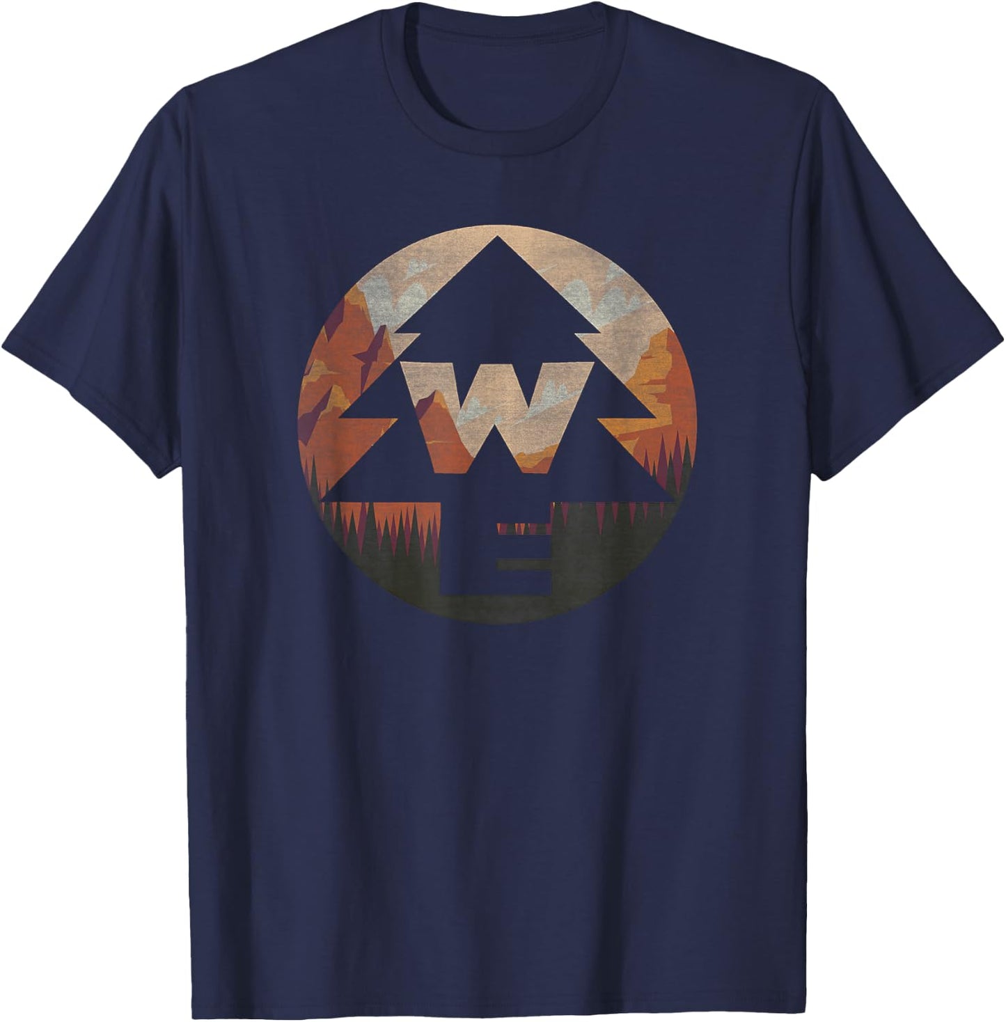 Disney Pixar Up Wilderness Explorer Landscape Badge T-Shirt - T-Shirt | Navy