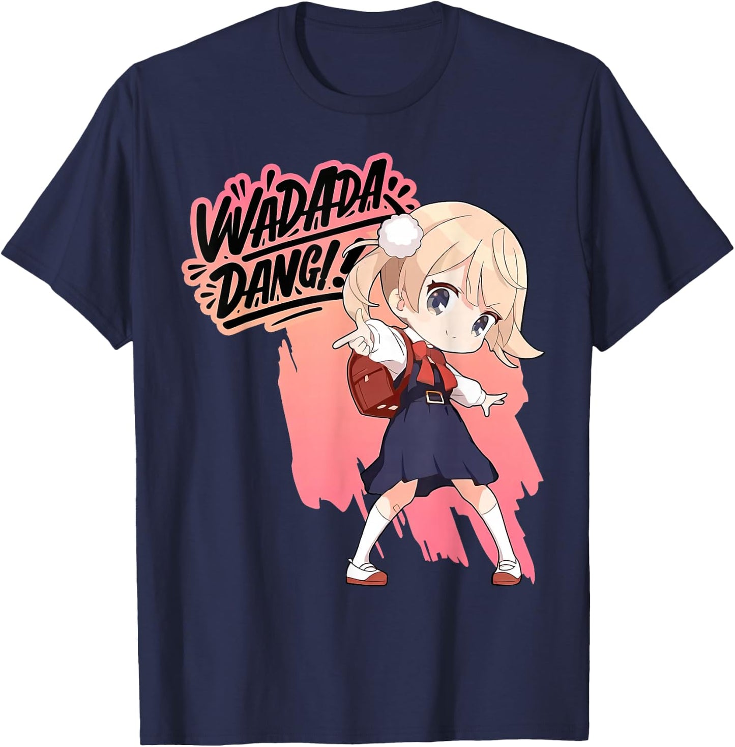Wadada Dang Shigure Ui Loli Dance Dancing Anime Girl T-Shirt - T-Shirt | Navy