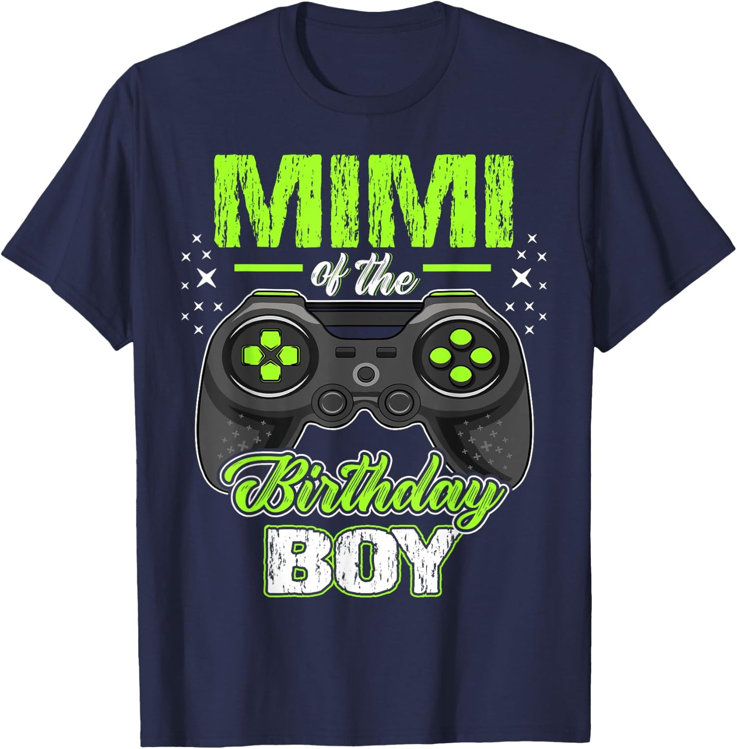 Mimi of the Birthday Boy Matching Video Gamer Birthday T-Shirt - T-Shirt | Navy