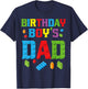 Master Builder Birthday Boy's Dad Building Bricks Blocks Men T-Shirt - T-Shirt | Navy