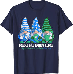 Funny Gnomies Idiopathic Intracranial Hypertension Awareness T-Shirt - T-Shirt | Navy
