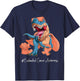 Endometrial Cancer Awareness Month Peach Ribbon Trex T-Shirt - T-Shirt | Navy