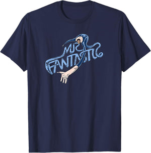 Marvel Fantastic Four Mr. Fantastic Stretchy Text Retro Logo T-Shirt - T-Shirt | Navy