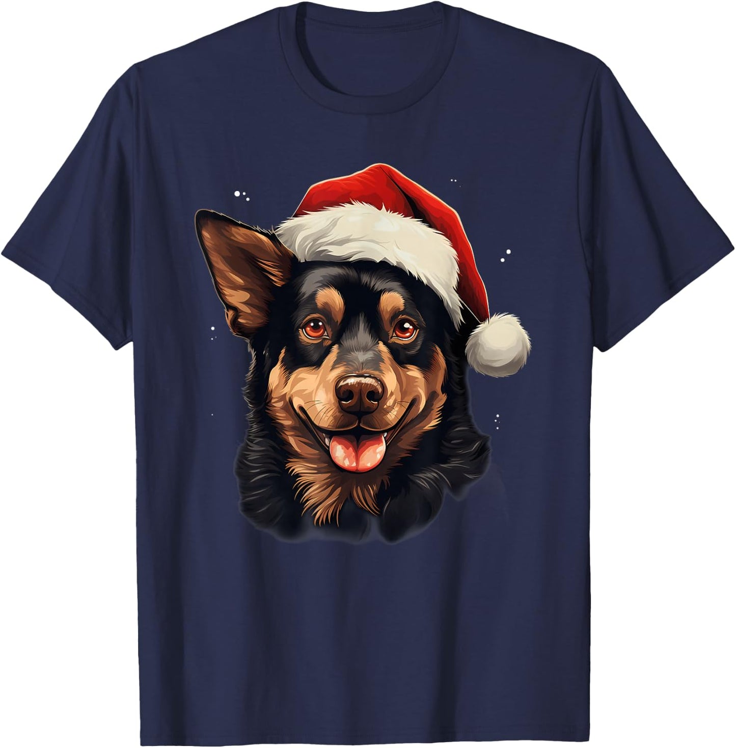Merry Xmas Australian Kelpie Dog Christmas Men Women Kids T-Shirt - T-Shirt | Navy
